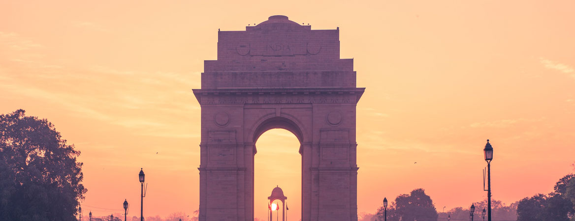 India Gate in New Delhi representing India's national heritage featured on Indian Book of Records